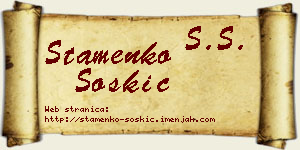 Stamenko Šoškić vizit kartica